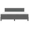 vidaXL Letto a molle con materasso Grigio scuro 180 x 200 cm Tessuto