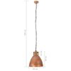 vidaXL Lampadario Industriale Rame Ferro e Legno Massello 46 cm E27