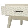 vidaXL Tavolino Salotto 2 Cassetti Intagliati Grigio 110x50x40cm Legno