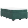 vidaXL Giroletto a Molle con Materasso Verde Scuro 120x190 cm Velluto