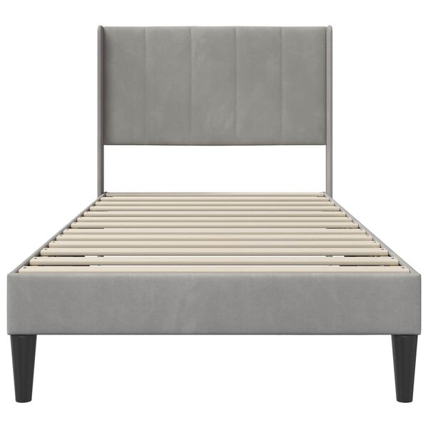 vidaXL Struttura del letto Grigio chiaro 80 x 200 cm Velluto