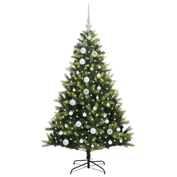 vidaXL Albero di Natale Artificiale Pieghevole 150 LED Verde 120 cm