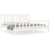 vidaXL Giroletto Testiera Bianco Super King Size in Legno Massello