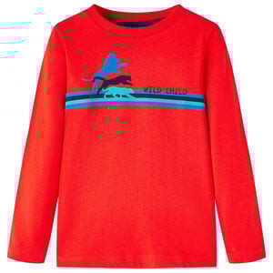 Maglietta da Bambino Maniche Lunghe Rossa 104