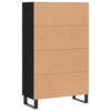 vidaXL Credenza Nera 69,5x31x115 cm in Legno Multistrato