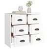 vidaXL Credenza Bianco Lucido 70x35,5x67,5 cm in Legno Multistrato