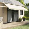 vidaXL Tenda da Sole Retrattile Crema 400x150 cm in Tessuto e Acciaio