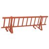 vidaXL Guardia per neve sul tetto Rosso 800 x 29,5 x 34,5 cm Acciaio