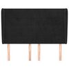 vidaXL Testiera ad Orecchio Nera 147 x 23 x 118/128 cm in Velluto