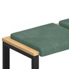 vidaXL Cuscino per panchina 4 pz Velluto Verde Mare Profondit&agrave; 35 cm