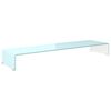 vidaXL Supporto TV / Rialzo Monitor in Vetro Verde 110x30x13 cm