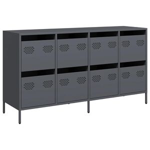 vidaXL Credenza Antracite 135x39x73,5 cm in Acciaio Laminato a Freddo