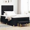 vidaXL Letto a molle con materasso Nero 120 x 200 cm Tessuto