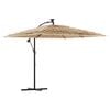 vidaXL Ombrellone Giardino con Palo in Acciaio Marrone 246x246x230 cm
