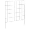 vidaXL Recinzione da Giardino con Picchetti 24 pz 55 x 50 cm Argento