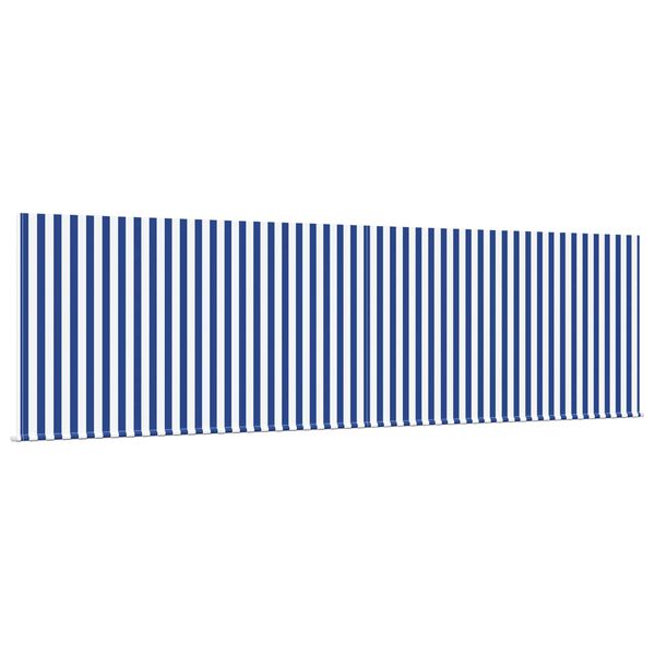 vidaXL Tenda Retrattile Blu e Bianco 400 &times; 300 cm
