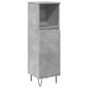 vidaXL Armadietto Bagno Grigio Cemento 30x30x100 cm Legno Multistrato