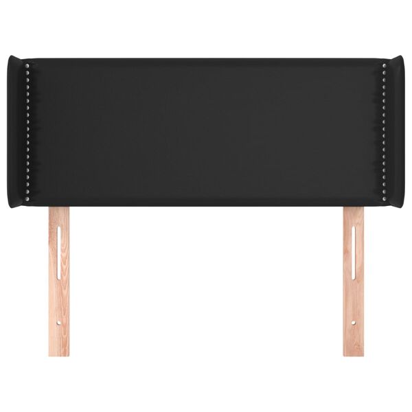 vidaXL Testiera ad Orecchio Nera 93x16x78/88 cm in Similpelle