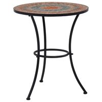 vidaXL Tavolino da Bistrot con Mosaico Arancio/Grigio 60cm in Ceramica