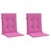 vidaXL Cuscini per Sedia con Schienale Basso 2 pz Rosa in Tessuto