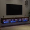 vidaXL Set mobile TV con led Legno vecchio Legno multistrato
