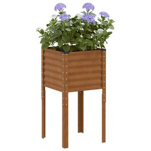 vidaXL Fioriera da giardino 45x45x88 cm in acciaio corten