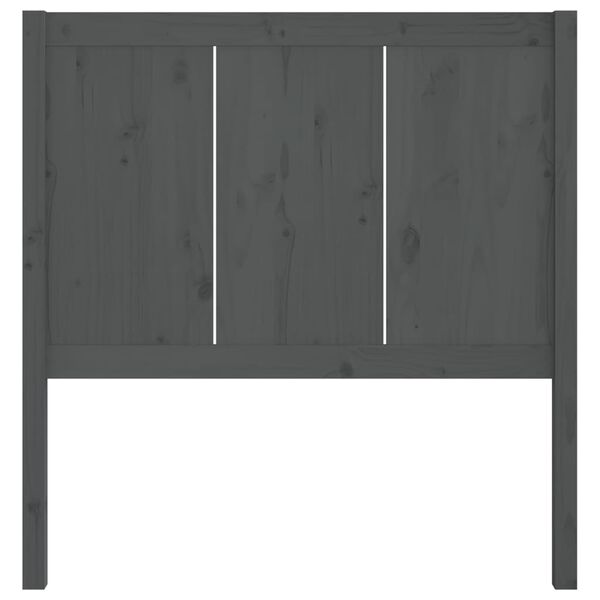 vidaXL Testiera per Letto Grigia 80,5x4x100 cm Legno Massello di Pino