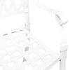 vidaXL Sedia da Giardino 2 pcs Bianco 56 x 55 x 92.5cm Alluminio