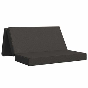 vidaXL Divano Letto Pieghevole 120 x 67 x 45 cm Grigio Scuro
