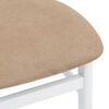 vidaXL Sedie da Pranzo con Cuscini 2 pz Bianco Legno Massello di Hevea