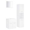 vidaXL Set Mobili da Bagno Bianco in Legno Multistrato
