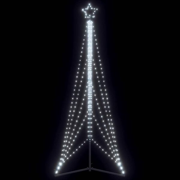 vidaXL Albero di Natale a LED 525 LED Bianco Freddo 302 cm