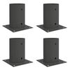 vidaXL Ancora rotonda per terreno 4 pz Antracite 15 x 15 x 15 cm