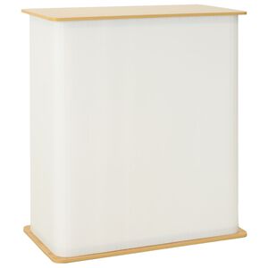 vidaXL Bancone per fiera Marrone chiaro e bianco 80 x 40 x 93 cm
