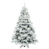 vidaXL Albero di Natale artificiale con 300 LED Bianco 210 cm PE e PVC