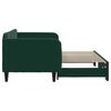 vidaXL Divano Letto con Letto Estraibile Verde Scuro 90x200cm Velluto