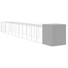 vidaXL Pollaio Area Corsa Grigio Chiaro 165x1271x181cm Acciaio Zincato