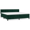 vidaXL Giroletto a Molle con Materasso Verde Scuro 200x200 cm Velluto