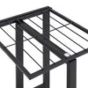 vidaXL Fioriera a 5 Piani con Ruote 44x23x100 cm Ferro Nero