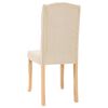 vidaXL Sedie da Pranzo 6 pz Crema in Tessuto