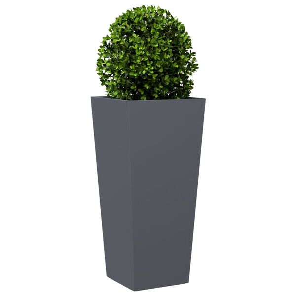 vidaXL Fioriera da Giardino Antracite 35x35x75 cm in Acciaio