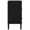 vidaXL Credenza SENJA Aspetto Rattan Nero 80x40x80 cm Massello Pino