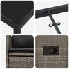 vidaXL Set da Pranzo per Giardino con cuscino 7 pcs Grigio polyrattan