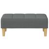 vidaXL Divano Letto 2 Posti con Poggiapiedi Grigio Scuro in Tessuto