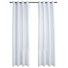 vidaXL Tende Oscuranti con Anelli in Metallo 2 pz Avorio 140x225 cm