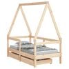 vidaXL Giroletto Bambini con Cassetti 70x140 cm Legno Massello di Pino