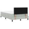 vidaXL Letto a Sorgente LED con led Grigio chiaro 120 x 190 cm Velluto