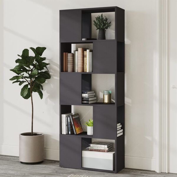 vidaXL Libreria/Divisorio Grigio 60x24x155 cm in Truciolato