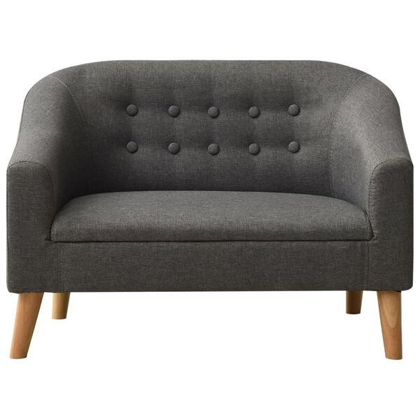 vidaXL Divano per Bambini Grigio in Tessuto