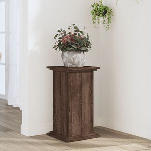 vidaXL Supporto per Piante Rovere Marrone 33x33x60cm Legno Multistrato